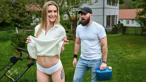 Backyard Cuckold Play for Him